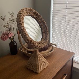 Boho Wicker mirror